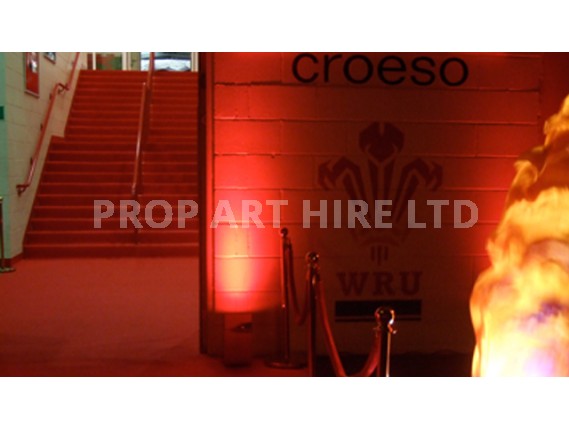Red Carpet and silk flames